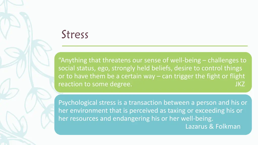 stress