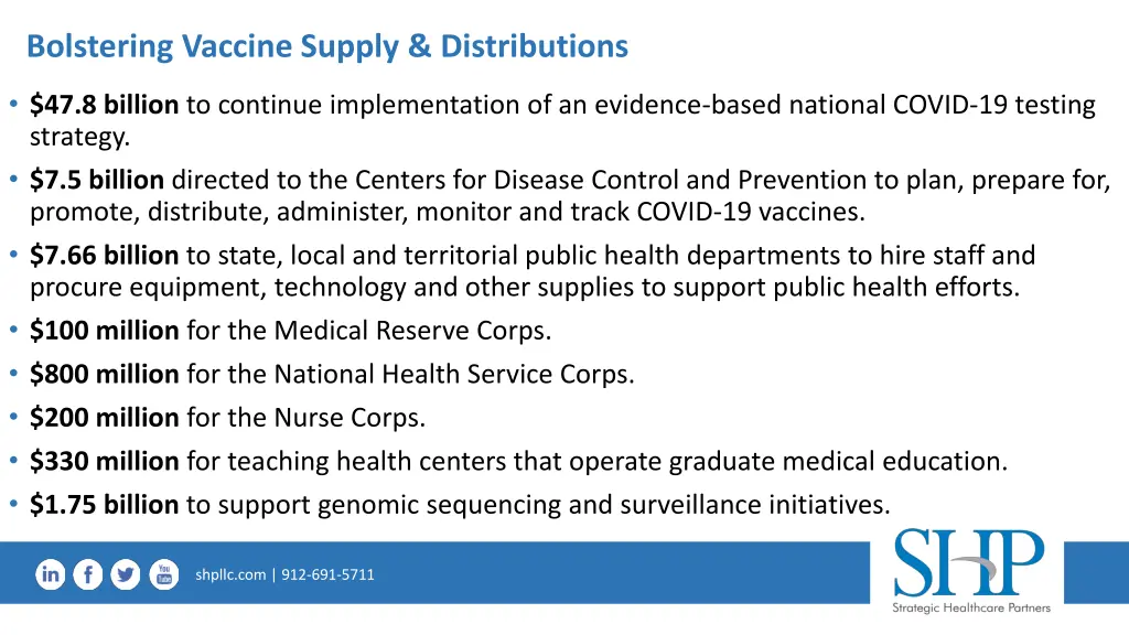 bolstering vaccine supply distributions
