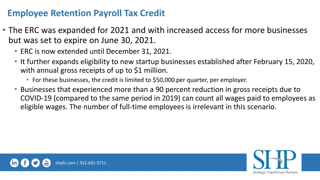 employee retention payroll tax credit