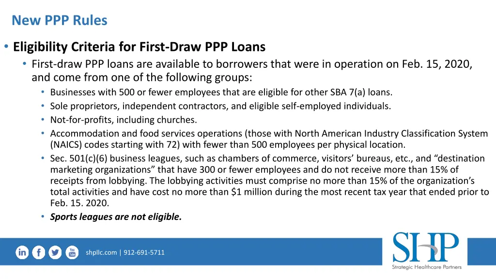 new ppp rules