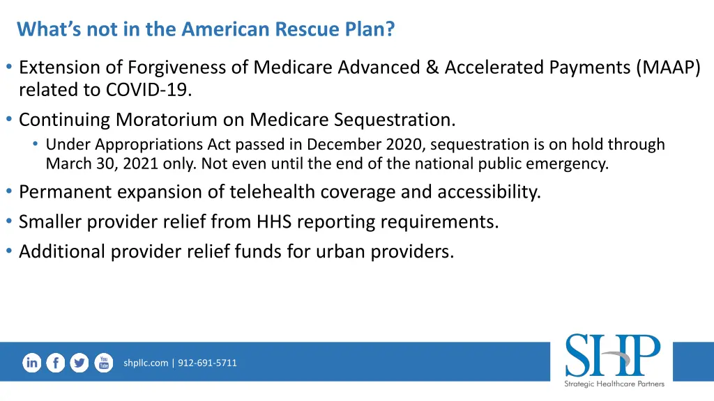 what s not in the american rescue plan