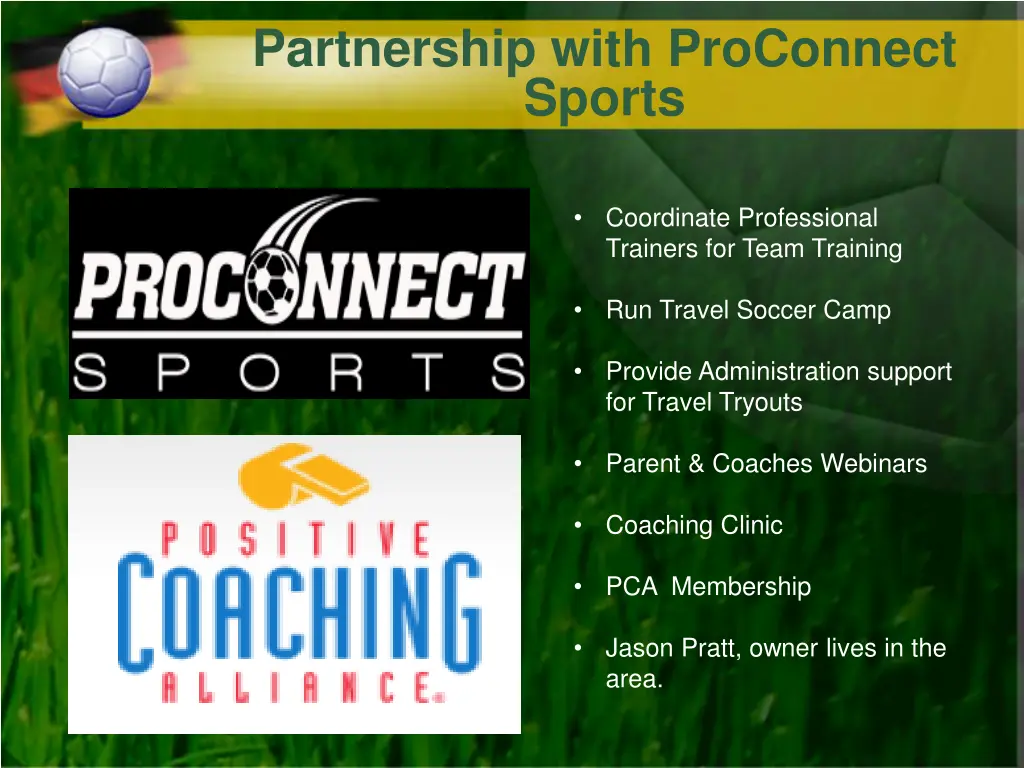 partnership with proconnect sports
