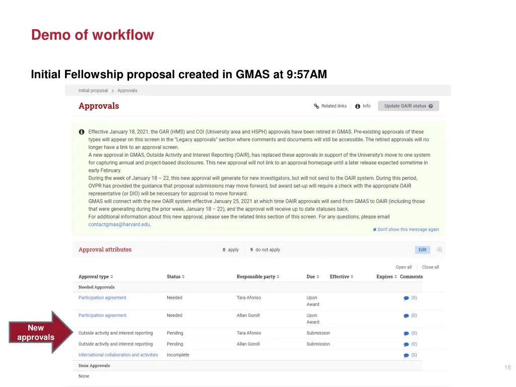 demo of workflow