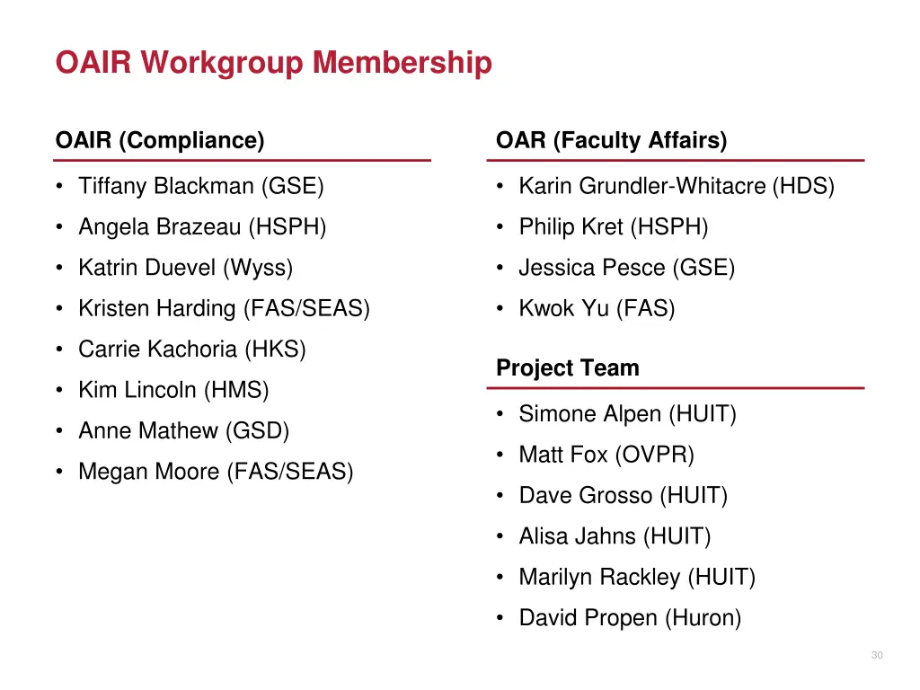 oair workgroup membership