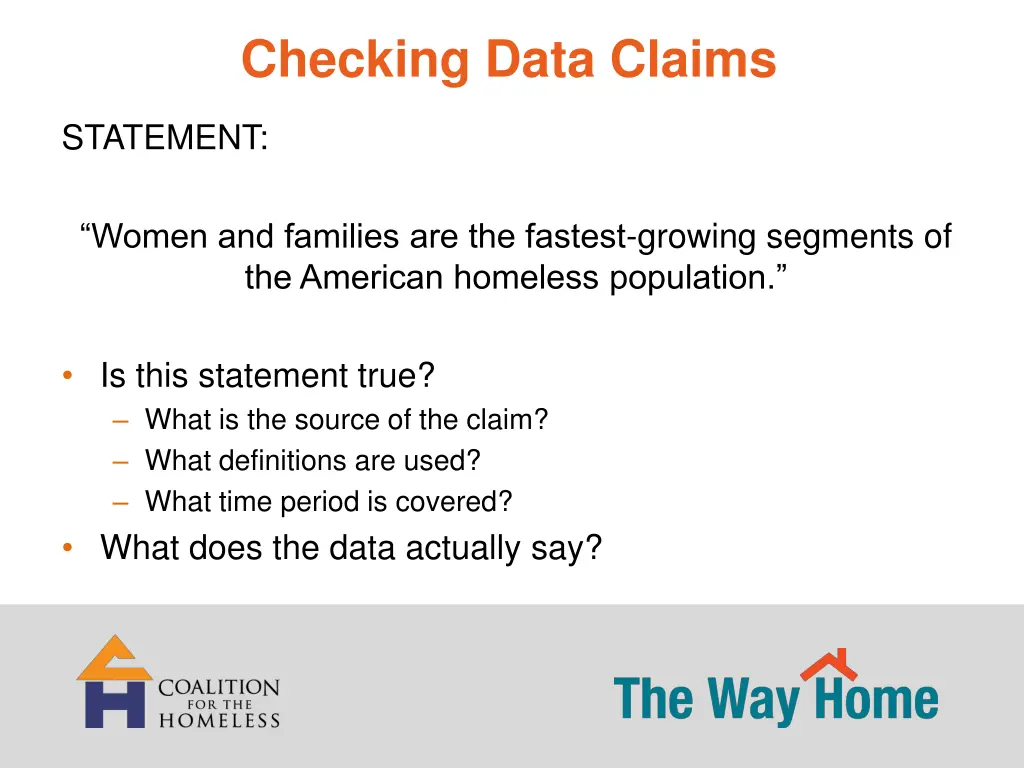 checking data claims
