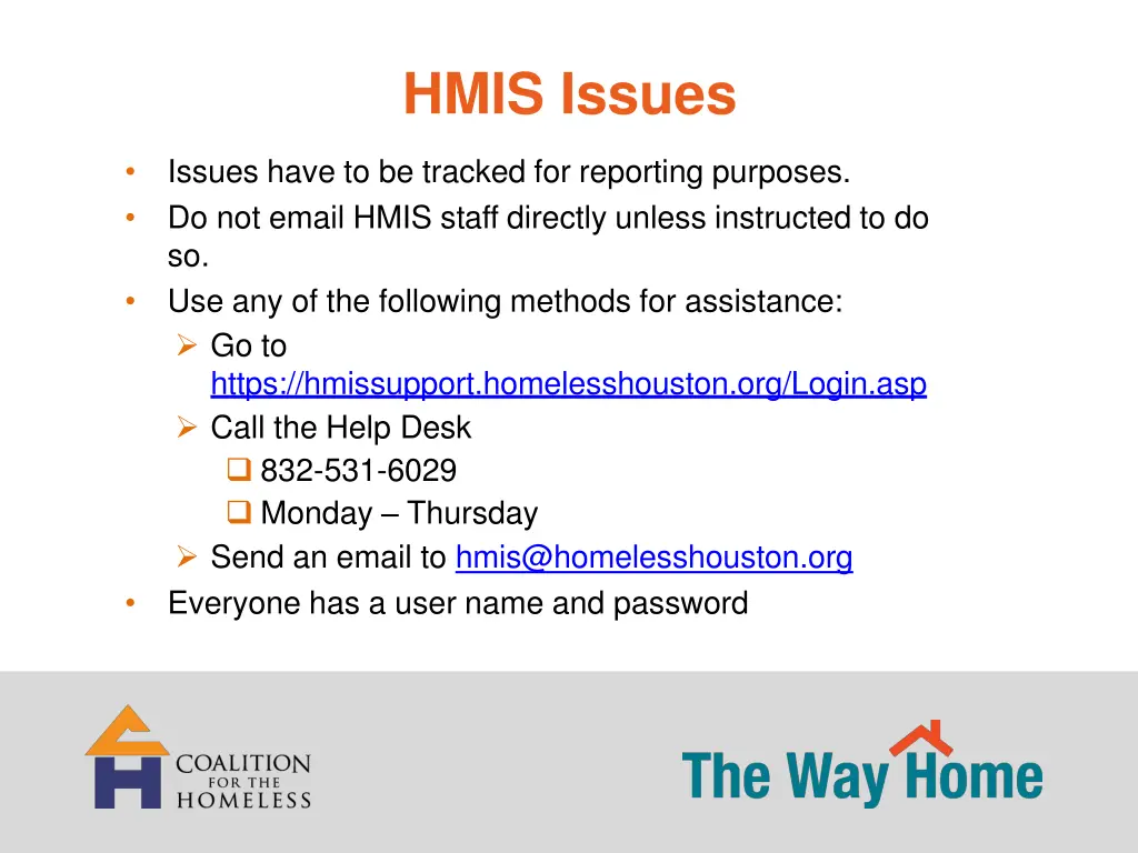 hmis issues