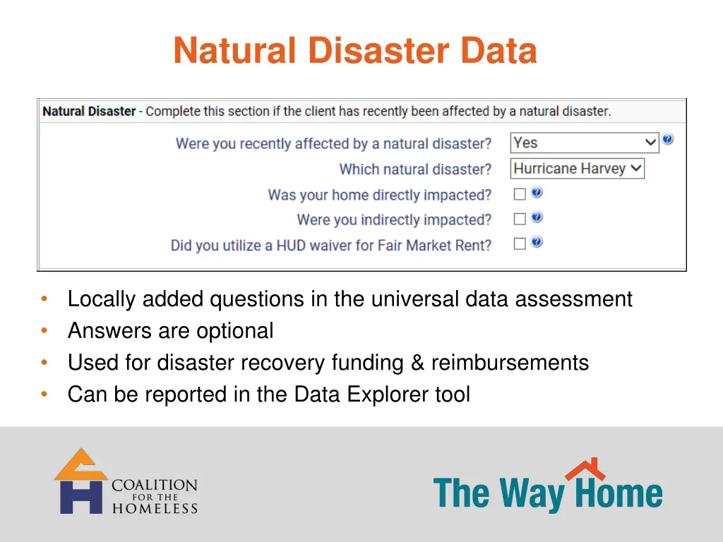 natural disaster data