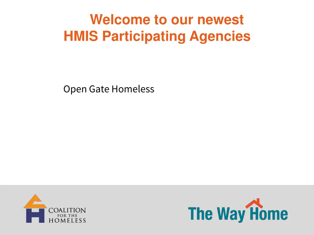 welcome to our newest hmis participating agencies