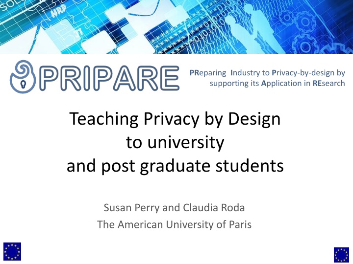 pr eparing i ndustry to p rivacy by design