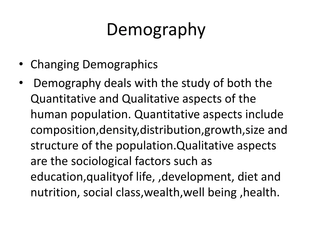 demography