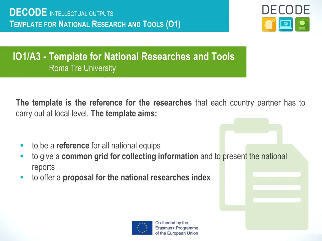 decode intellectual outputs t emplate