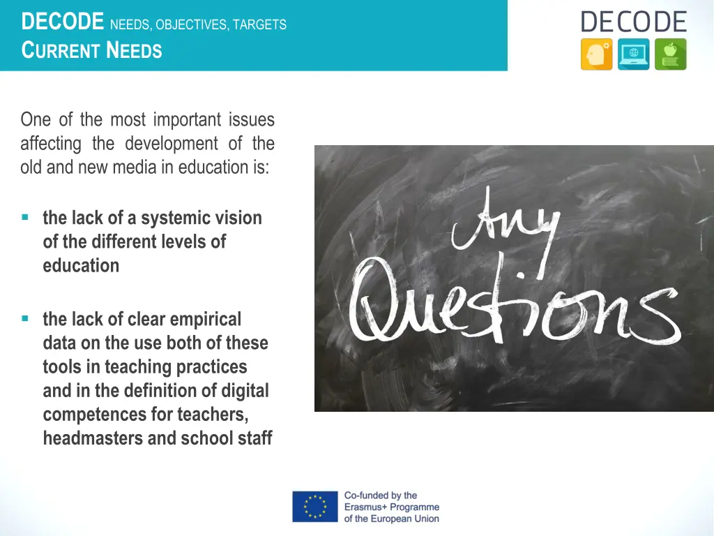 decode needs objectives targets c urrent n eeds