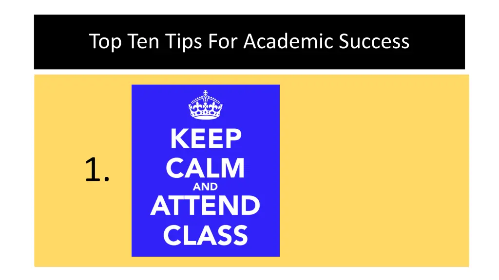 top ten tips for academic success