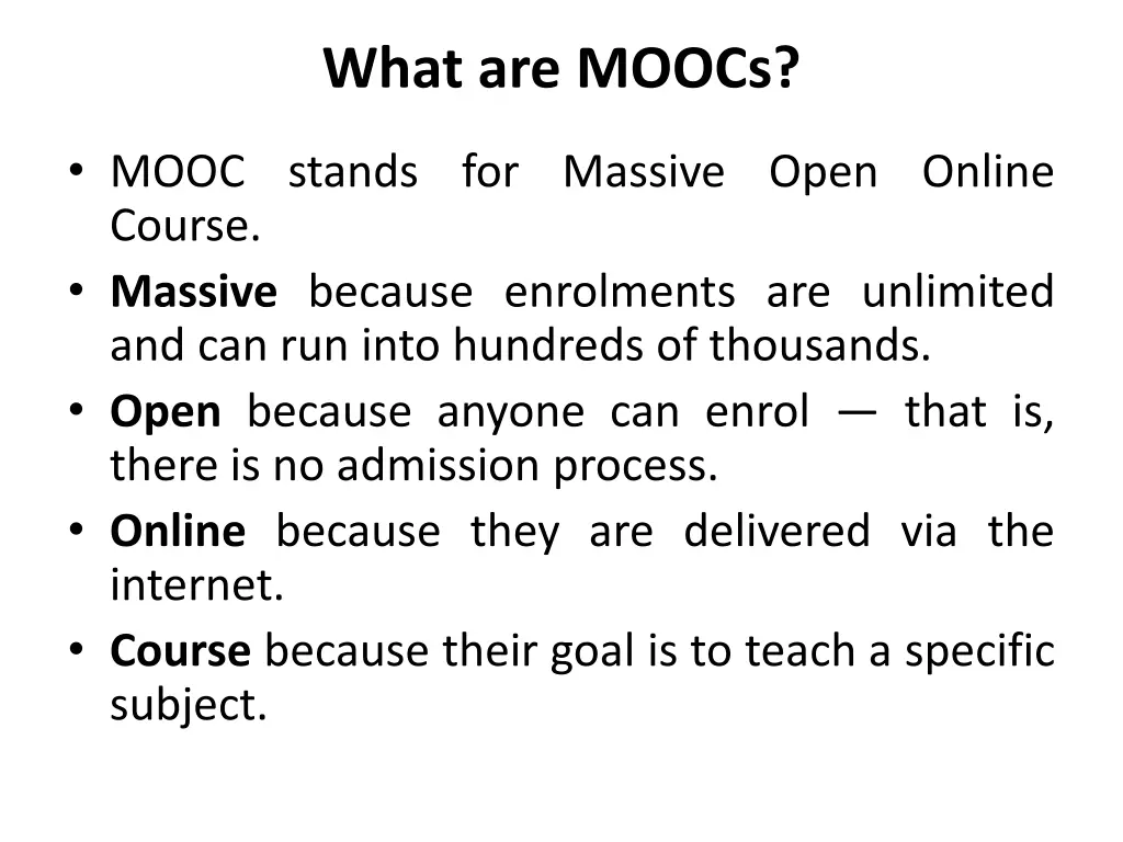 what are moocs