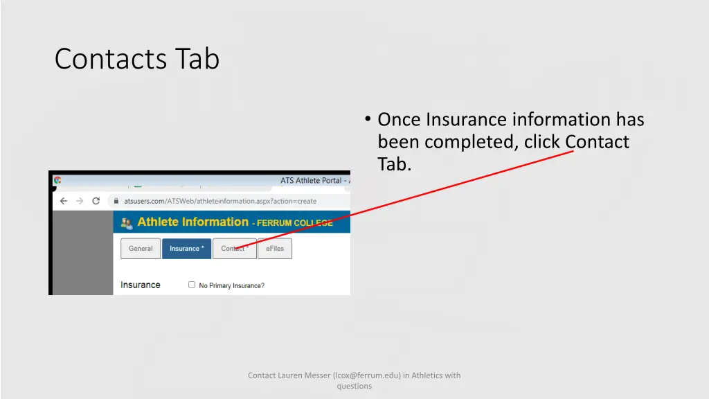contacts tab
