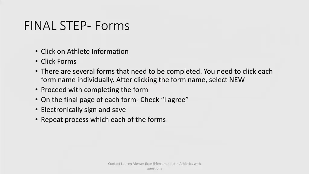 final step forms