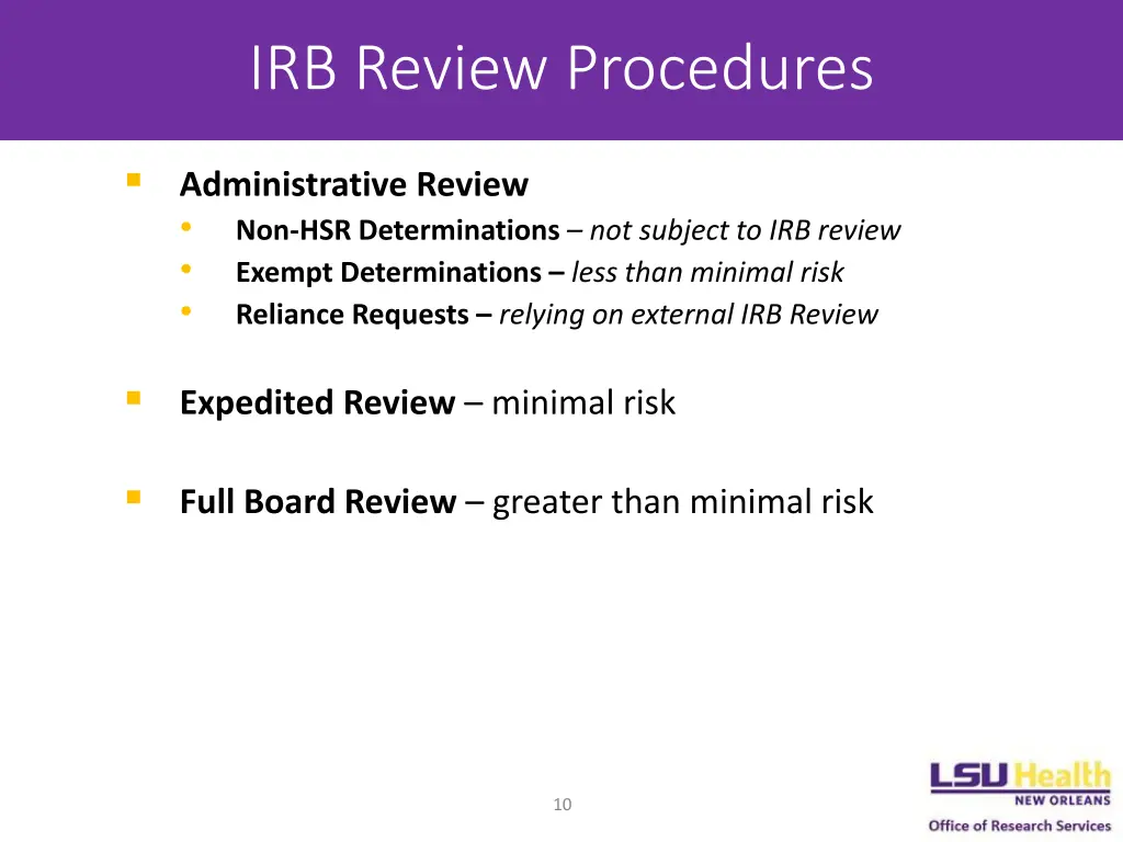 irb review procedures