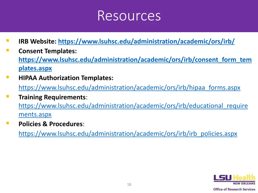 resources