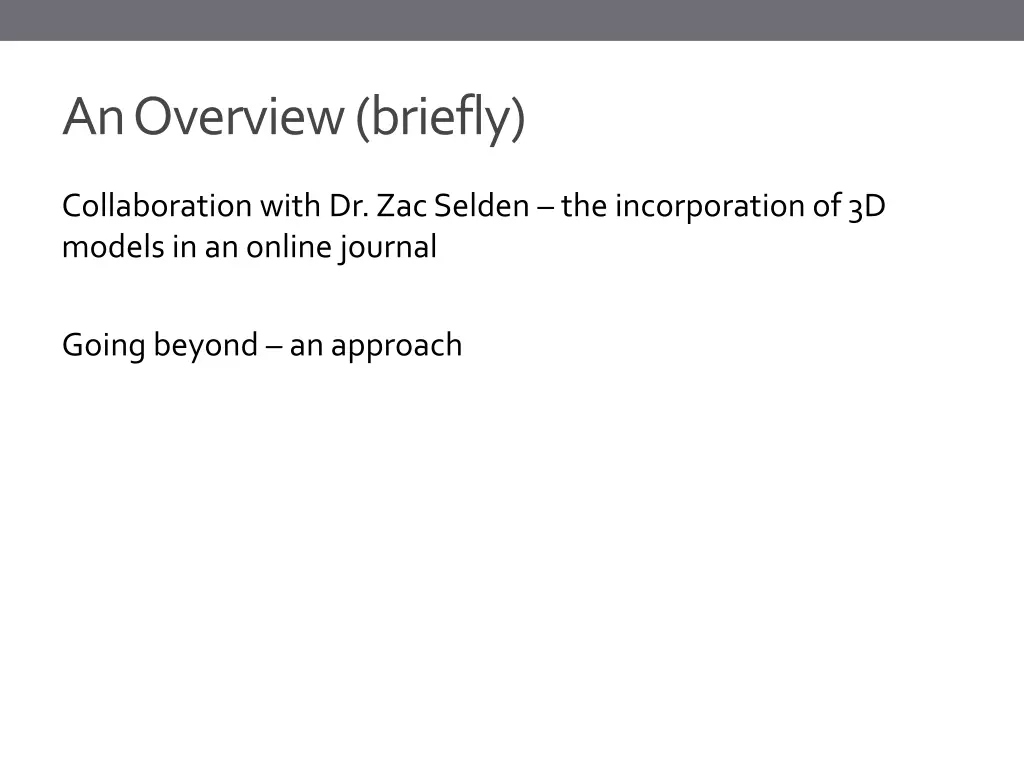 an overview briefly
