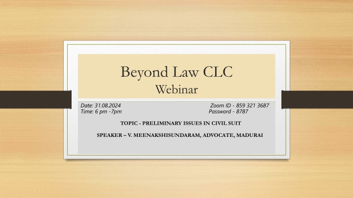 beyond law clc webinar