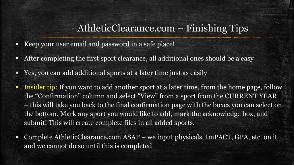 athleticclearance com finishing tips