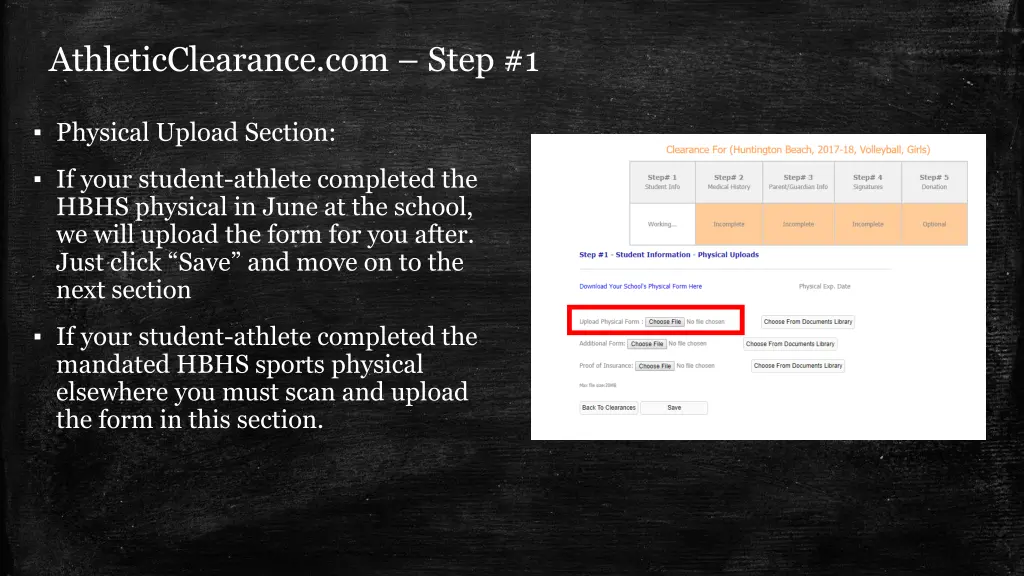 athleticclearance com step 1 1