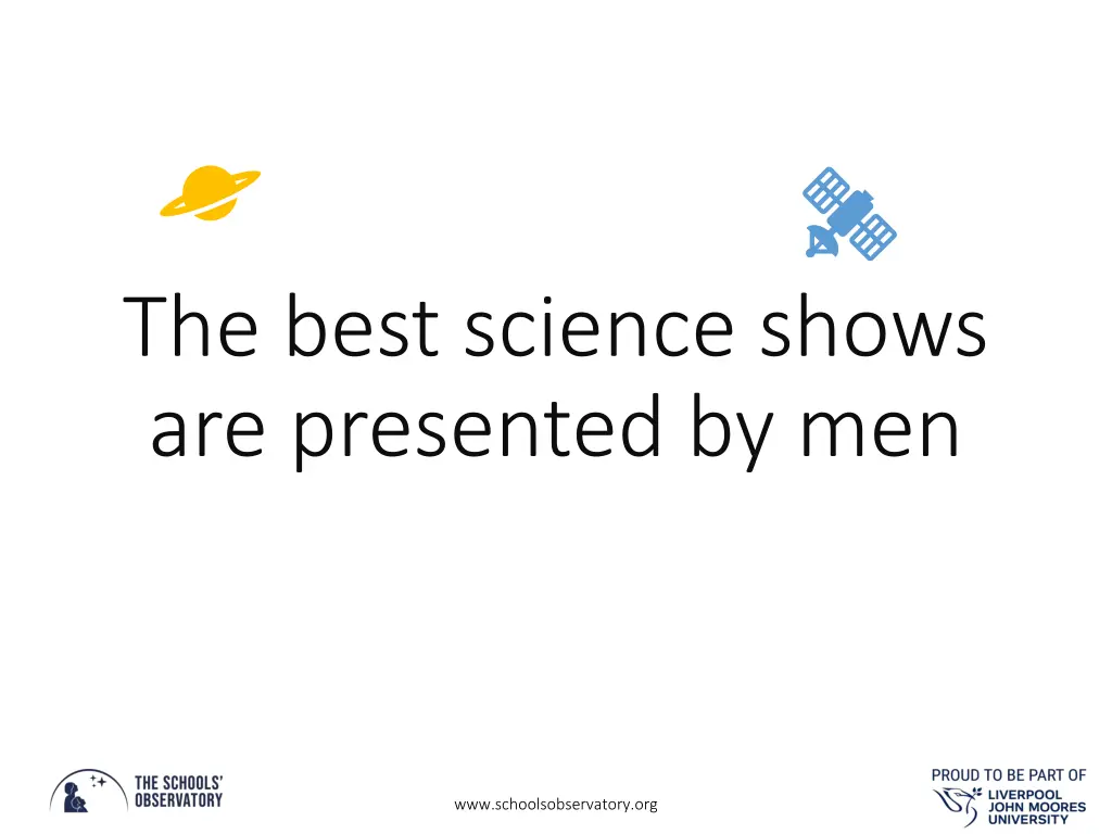 the best science shows are presented by men