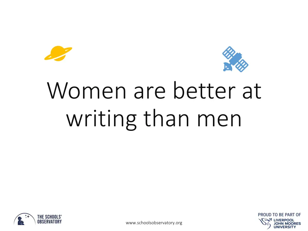 women are better at writing than men