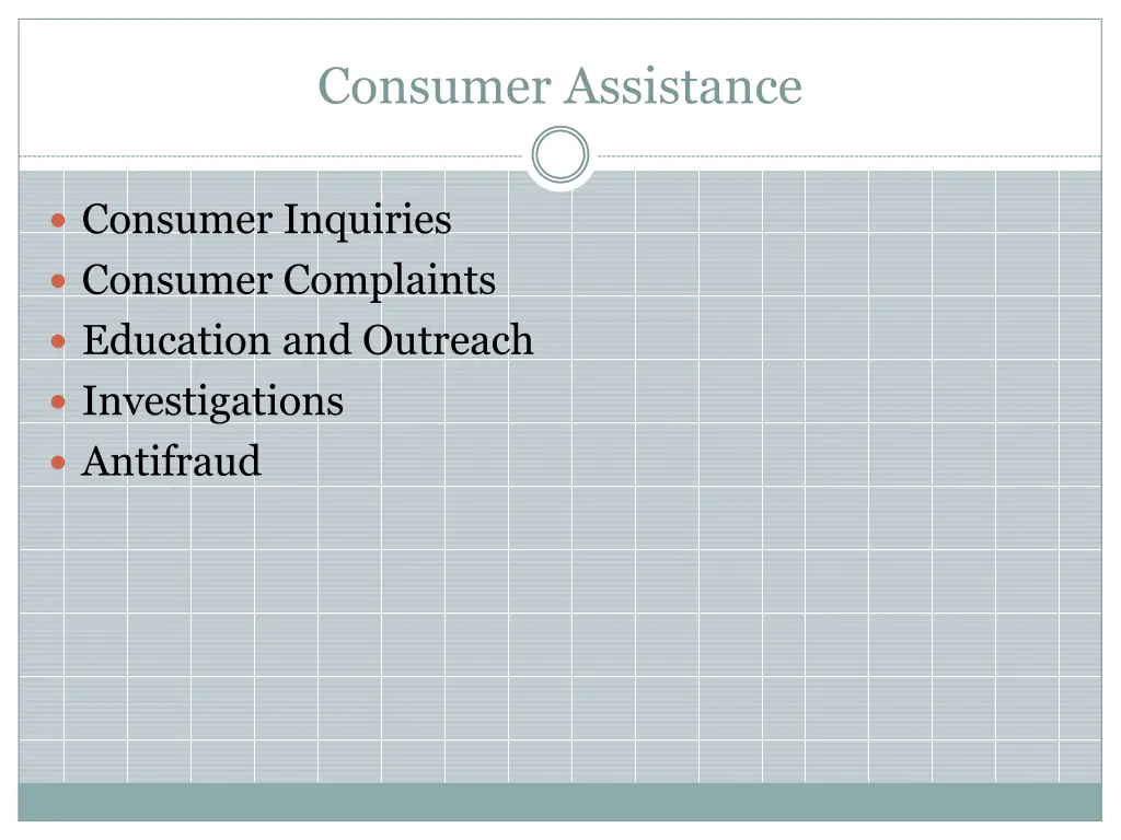 consumer assistance