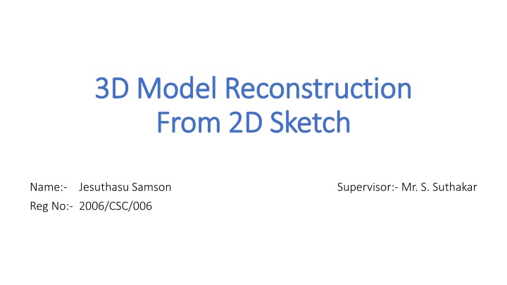 3d model reconstruction 3d model reconstruction