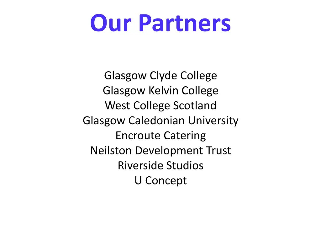 our partners