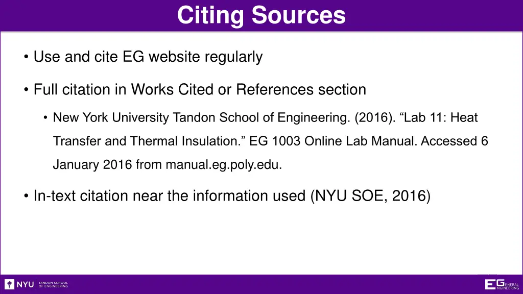 citing sources