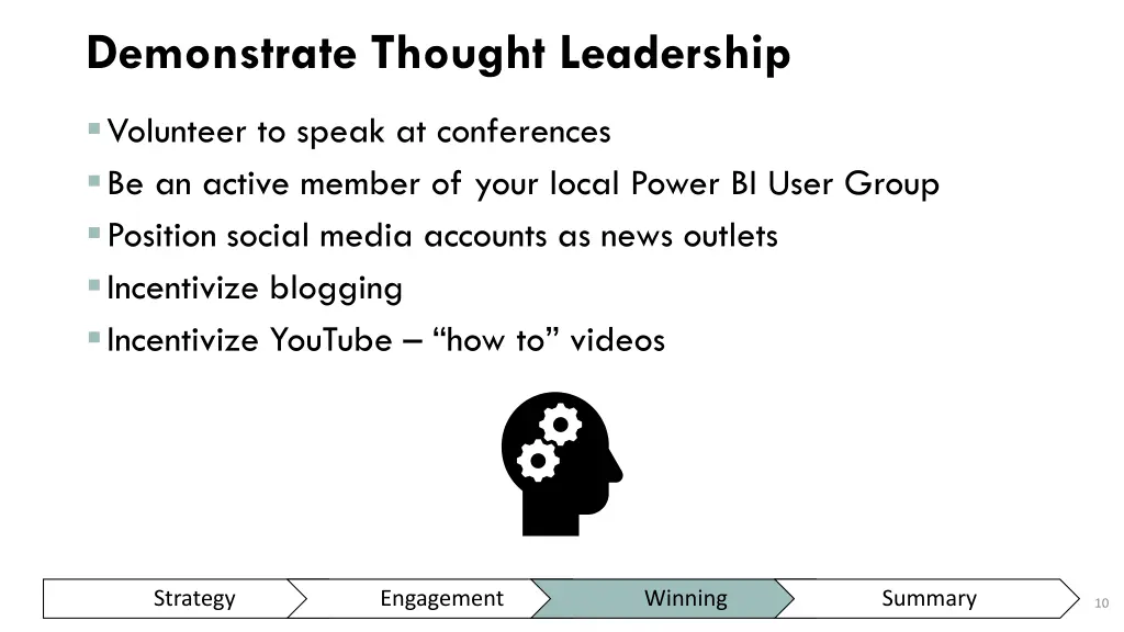demonstrate thought leadership