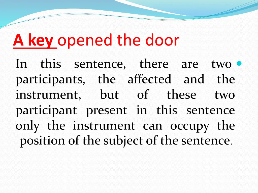 a key opened the door