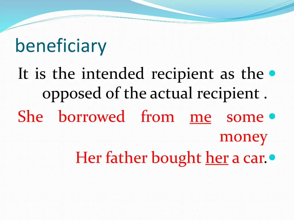 beneficiary