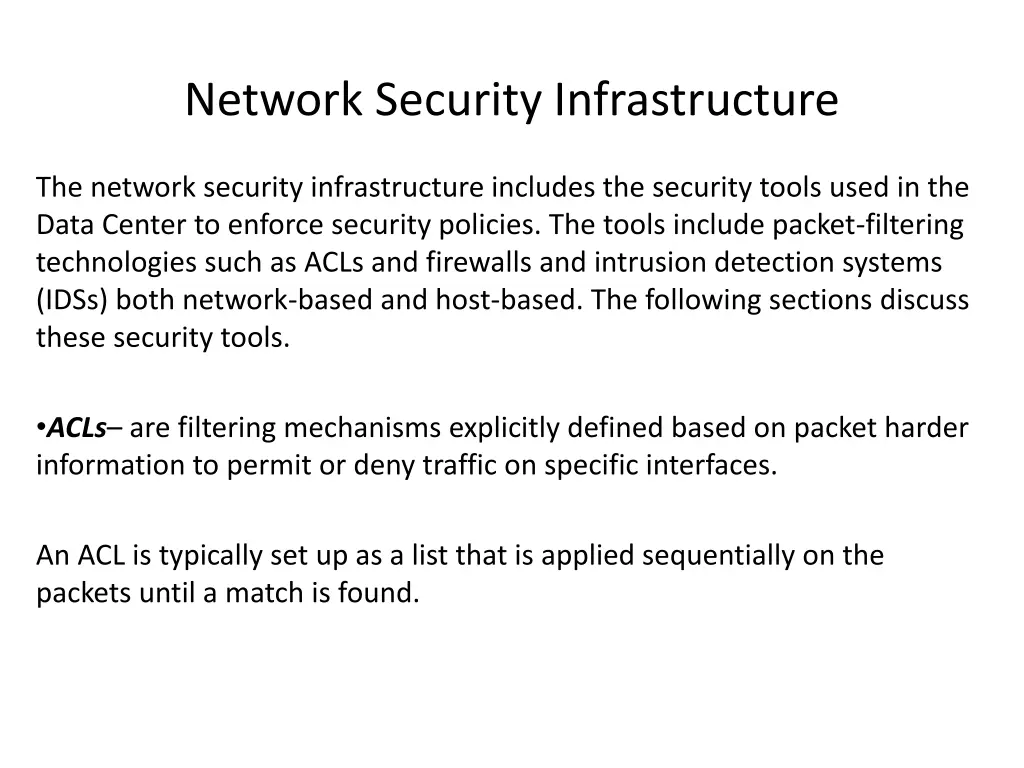 network security infrastructure