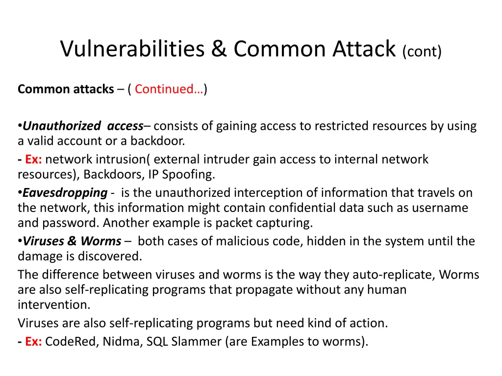 vulnerabilities common attack cont 2