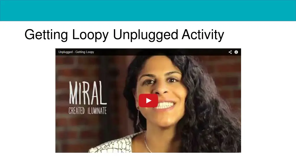 getting loopy unplugged activity 3