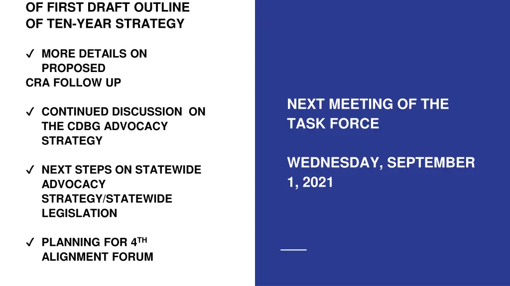 of first draft outline of ten year strategy