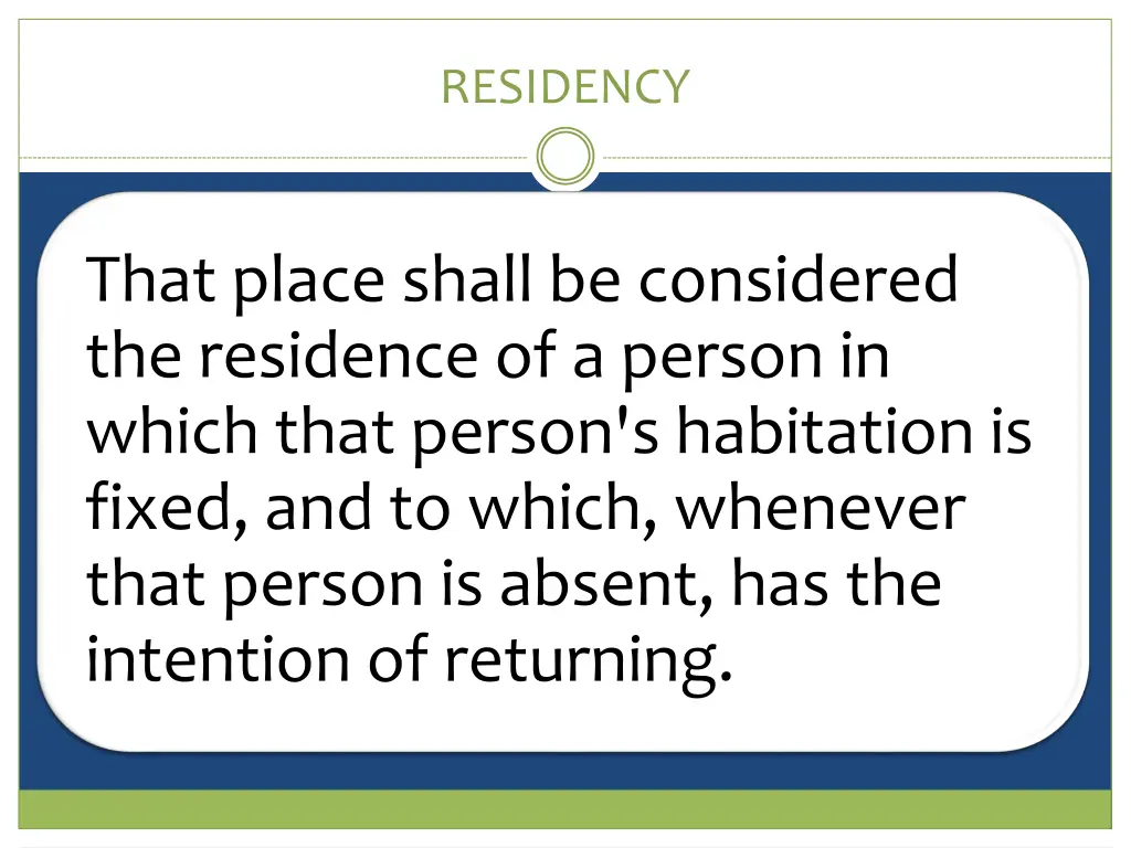 residency