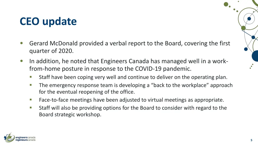 ceo update