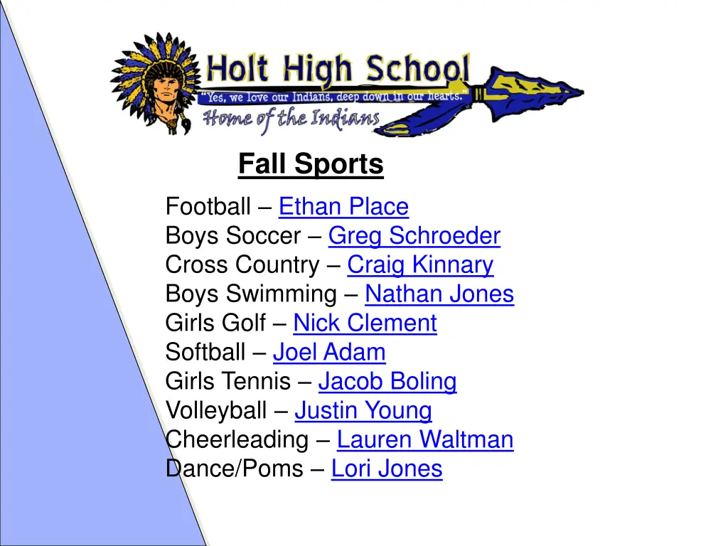 fall sports