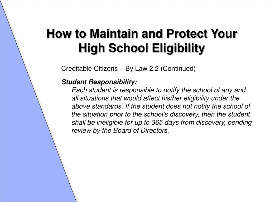 how to maintain and protect your high school 3