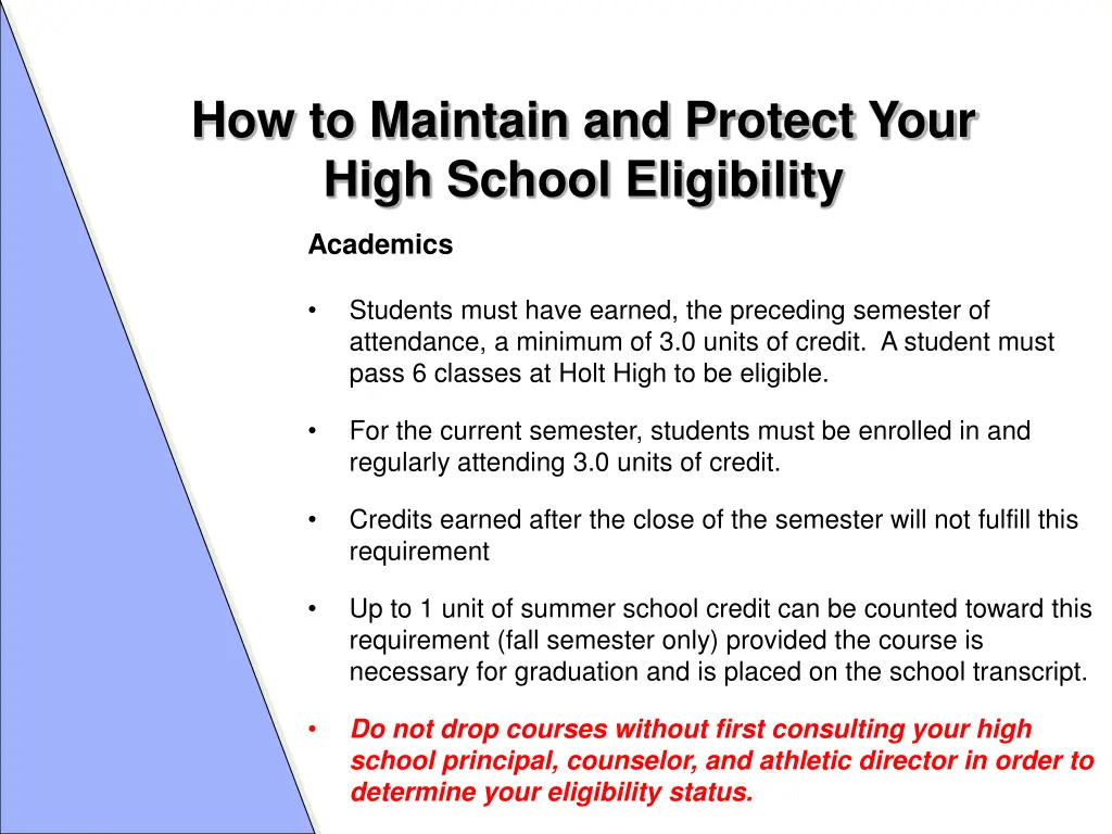 how to maintain and protect your high school 5