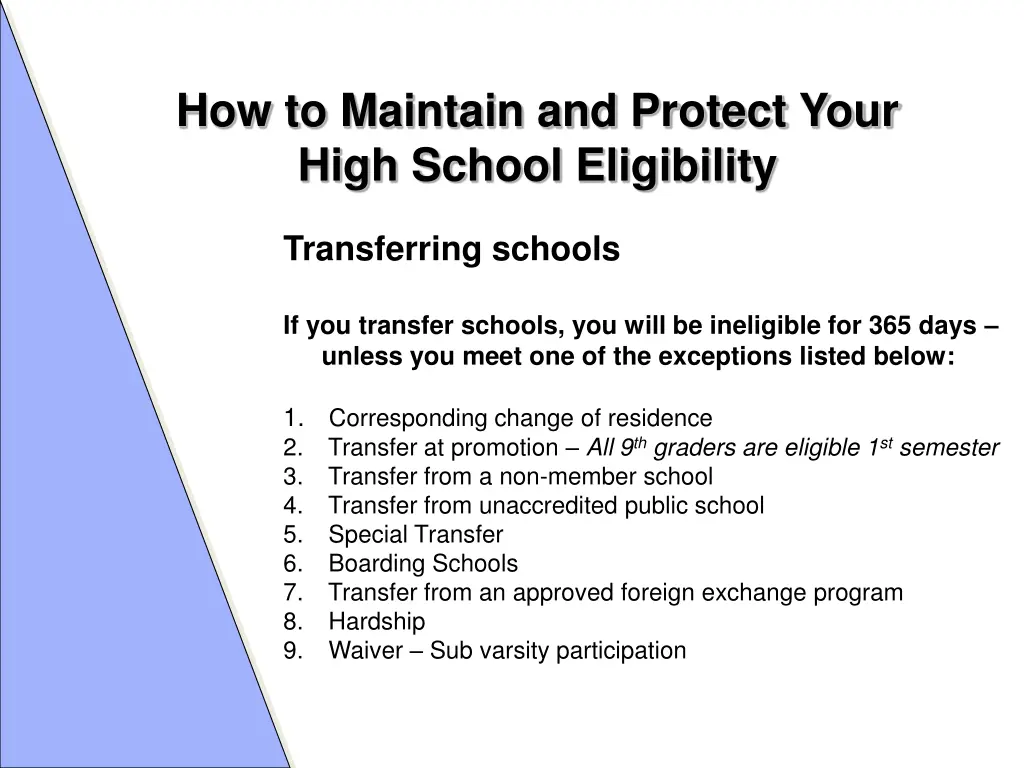 how to maintain and protect your high school 6