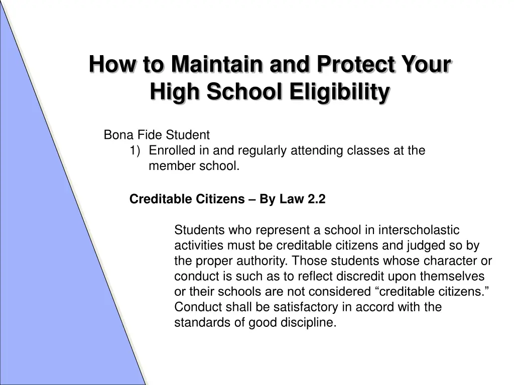 how to maintain and protect your high school