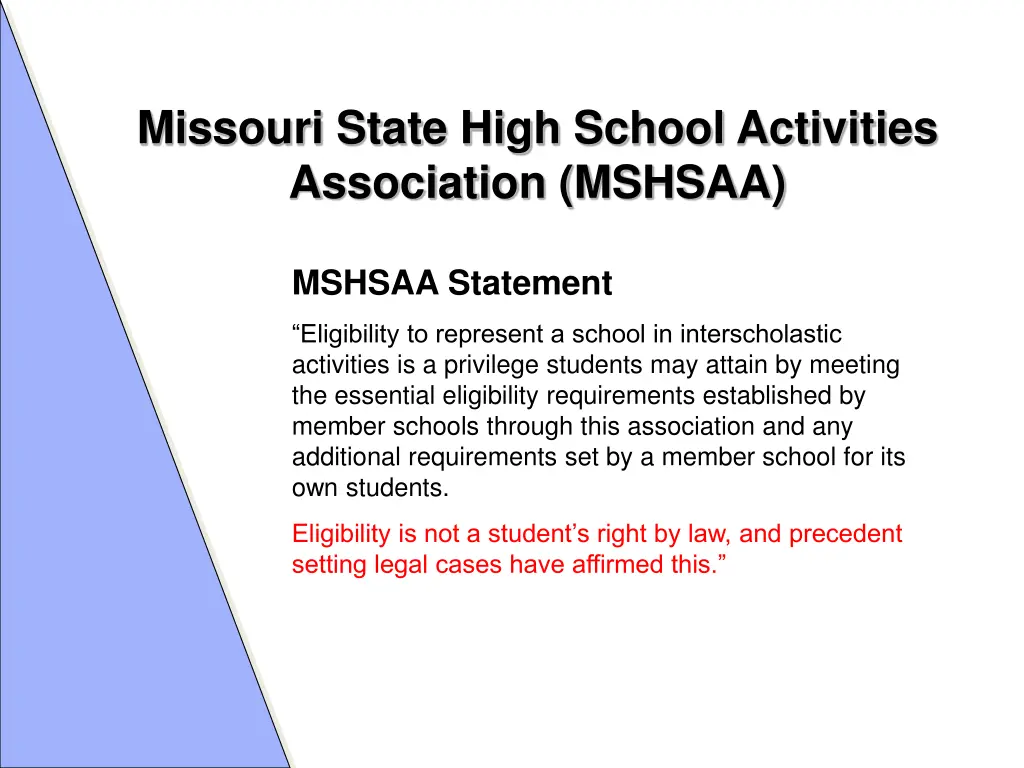 missouri state high school activities association