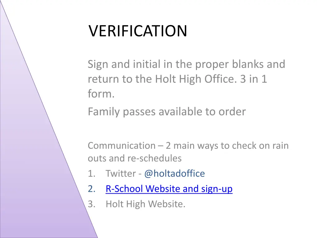 verification