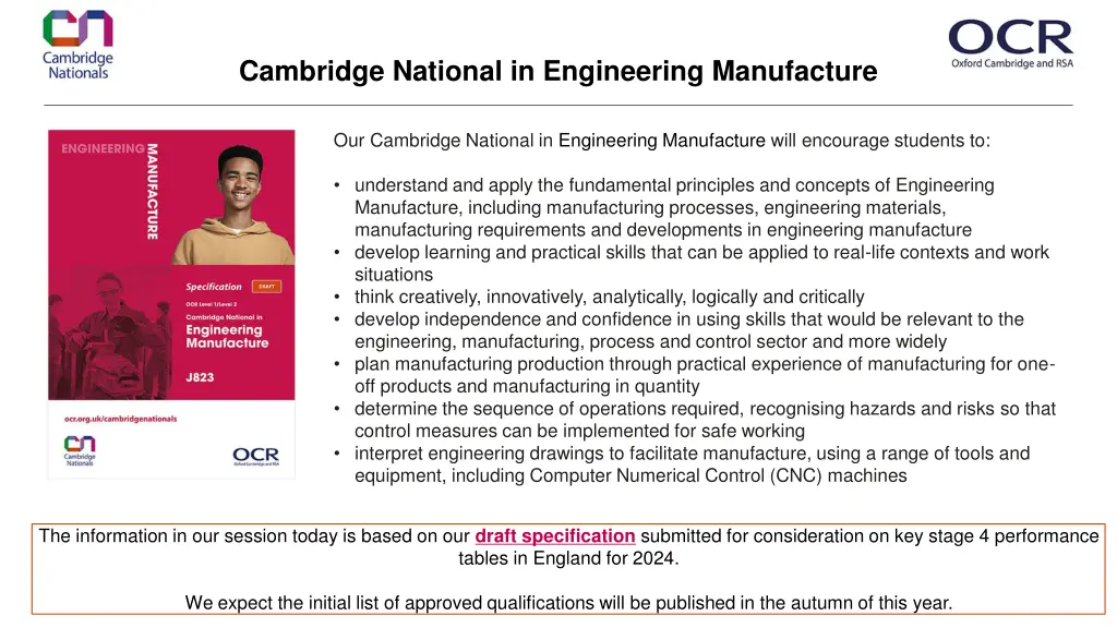 cambridge national in engineering manufacture