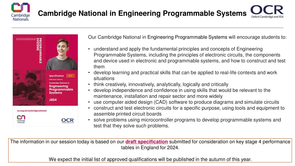 cambridge national in engineering programmable